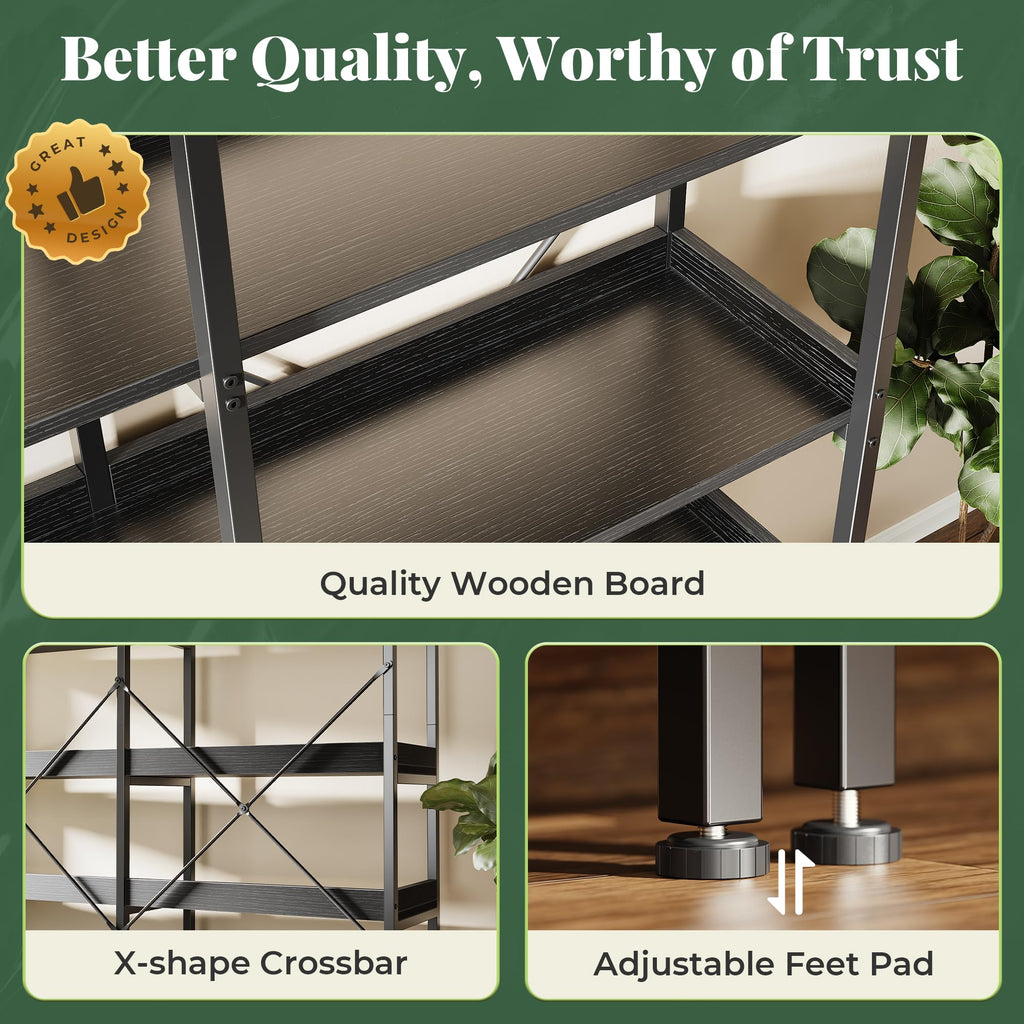 5 Tier Bookshelf with 10 Open Shelves U50430