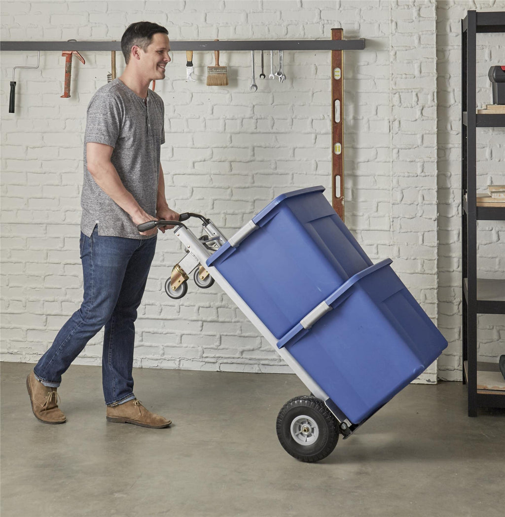 3-in-1 Folding Hand Truck Cart with Flat-Free Wheels Y824