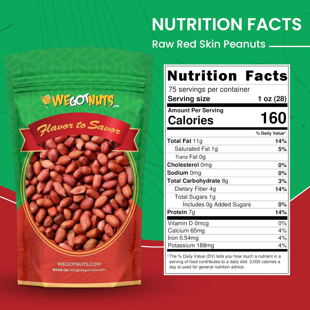 Red Skin Peanuts Unsalted 5LB Bag Q5606