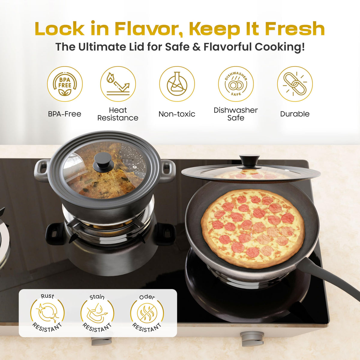 Universal Lid for Pots, Pans & Skillets, 7.5-11.5" S30376