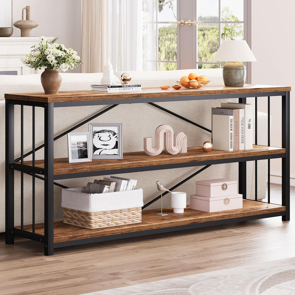 70 Inch Rustic Brown Console Table A150049