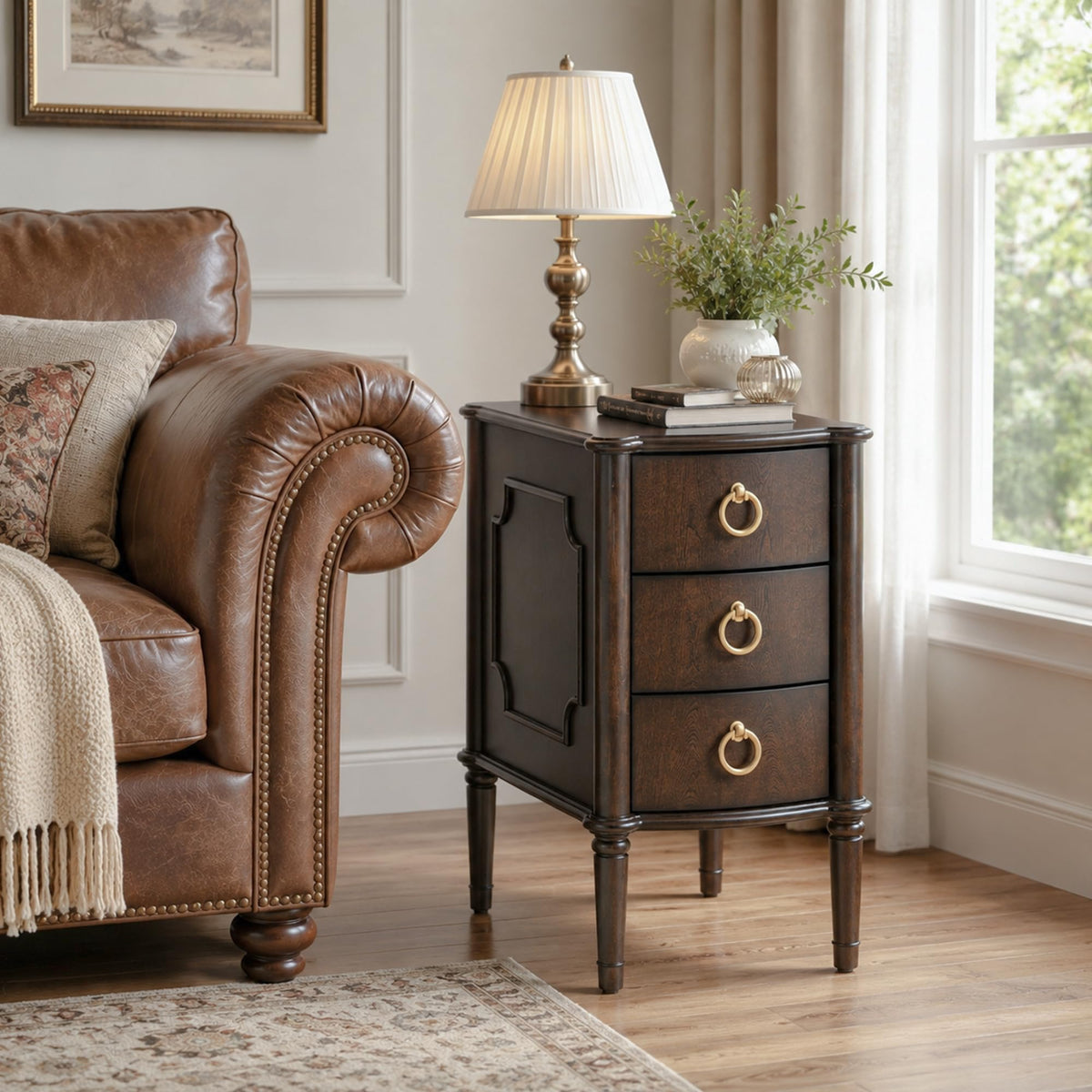 Narrow Wood Nightstands Set of 2 N68261