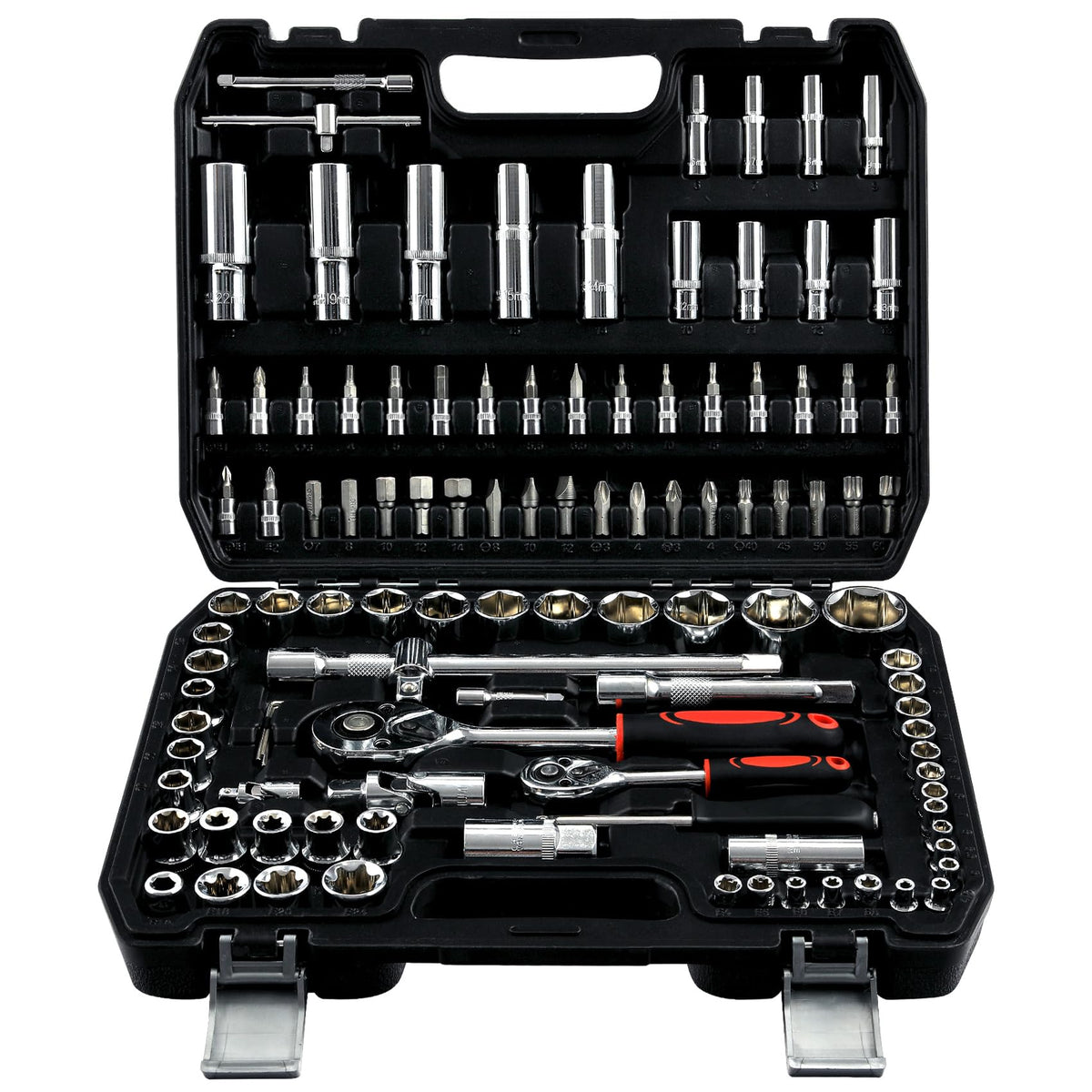 108 Piece Mechanics Tool Set Metric and Standard 1/4" & 1/2" Socket Set L551587