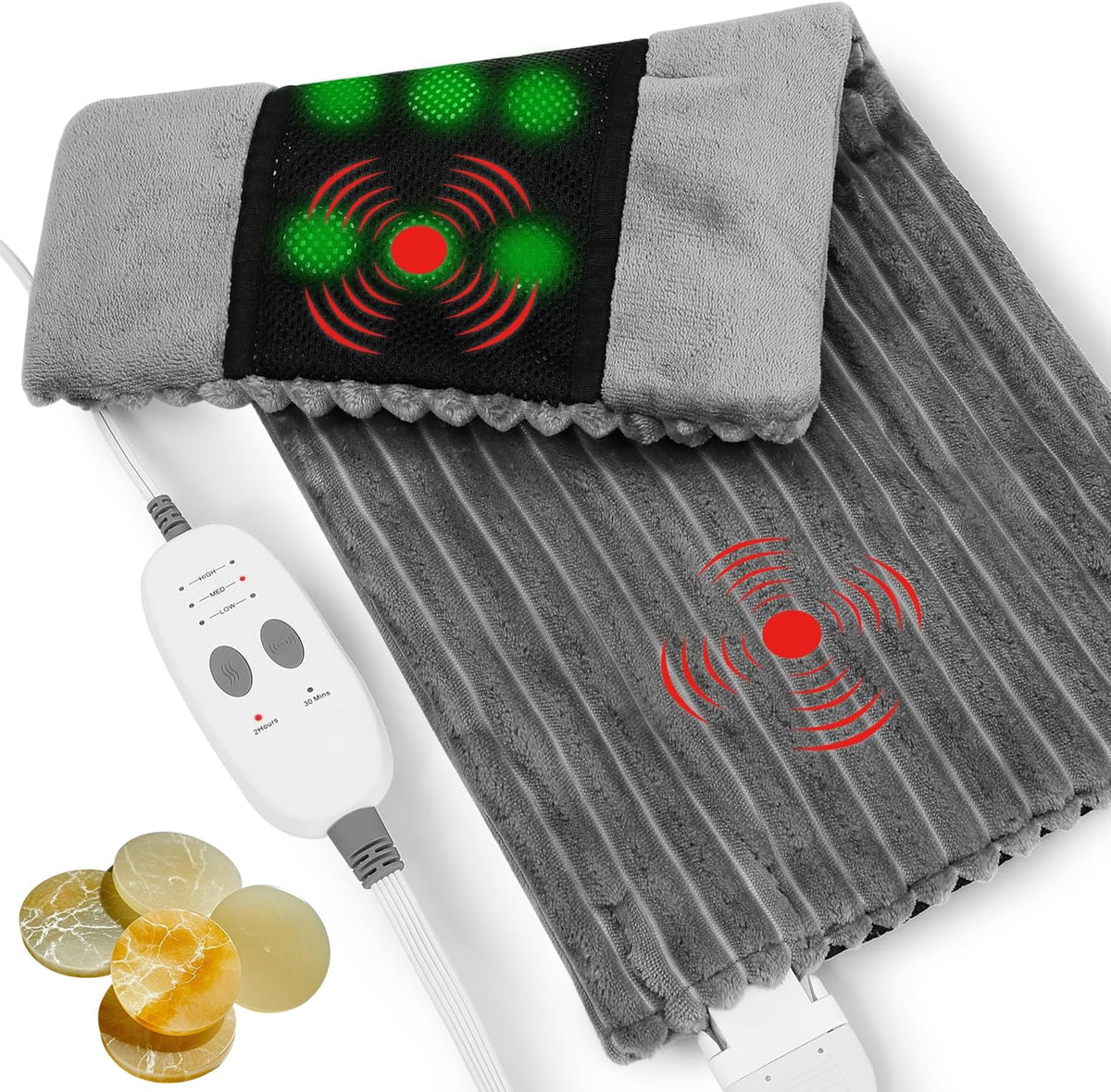 Far Infrared Jade Vibrating Weighted Heating Pad B691674