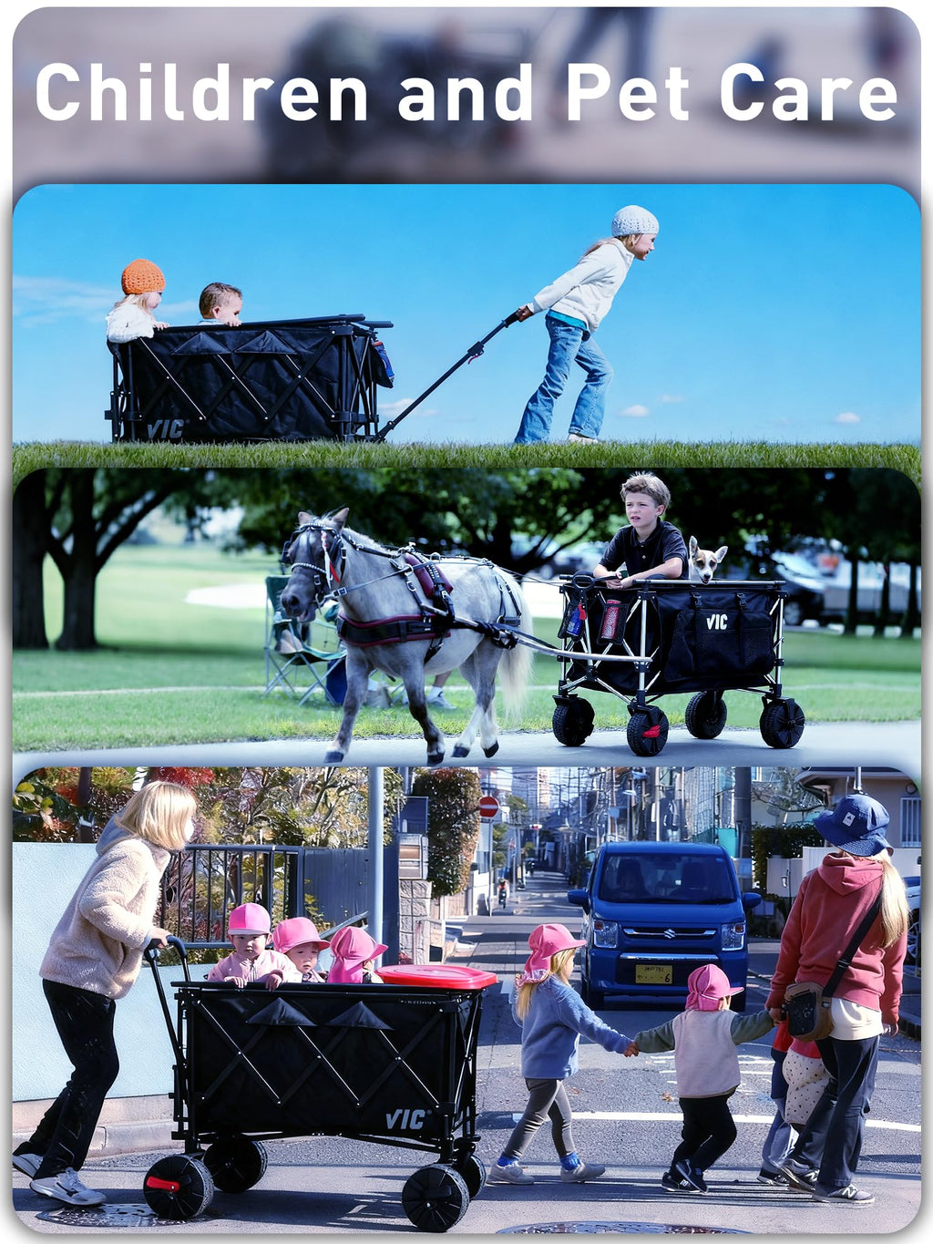 700L Double Tabletop Wagon with Big Wheel O923377