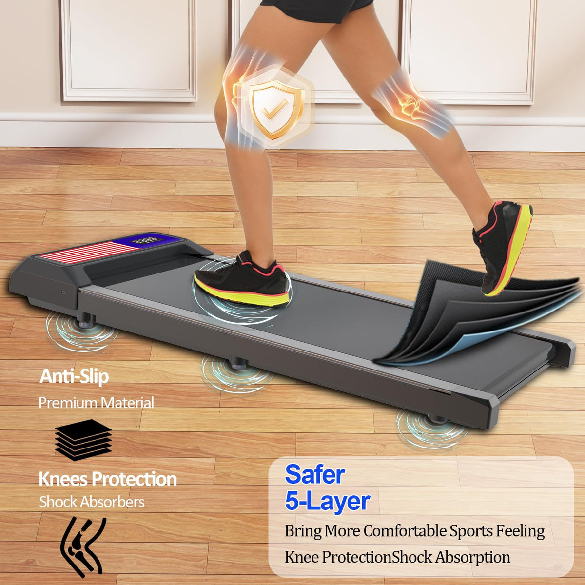 Under Desk Treadmill with 5% Incline M909