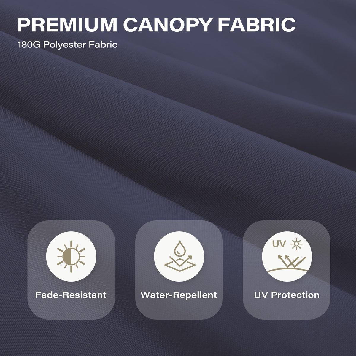 13' x 11' Navy Blue Outdoor Patio Gazebo with Mosquito Netting U3734