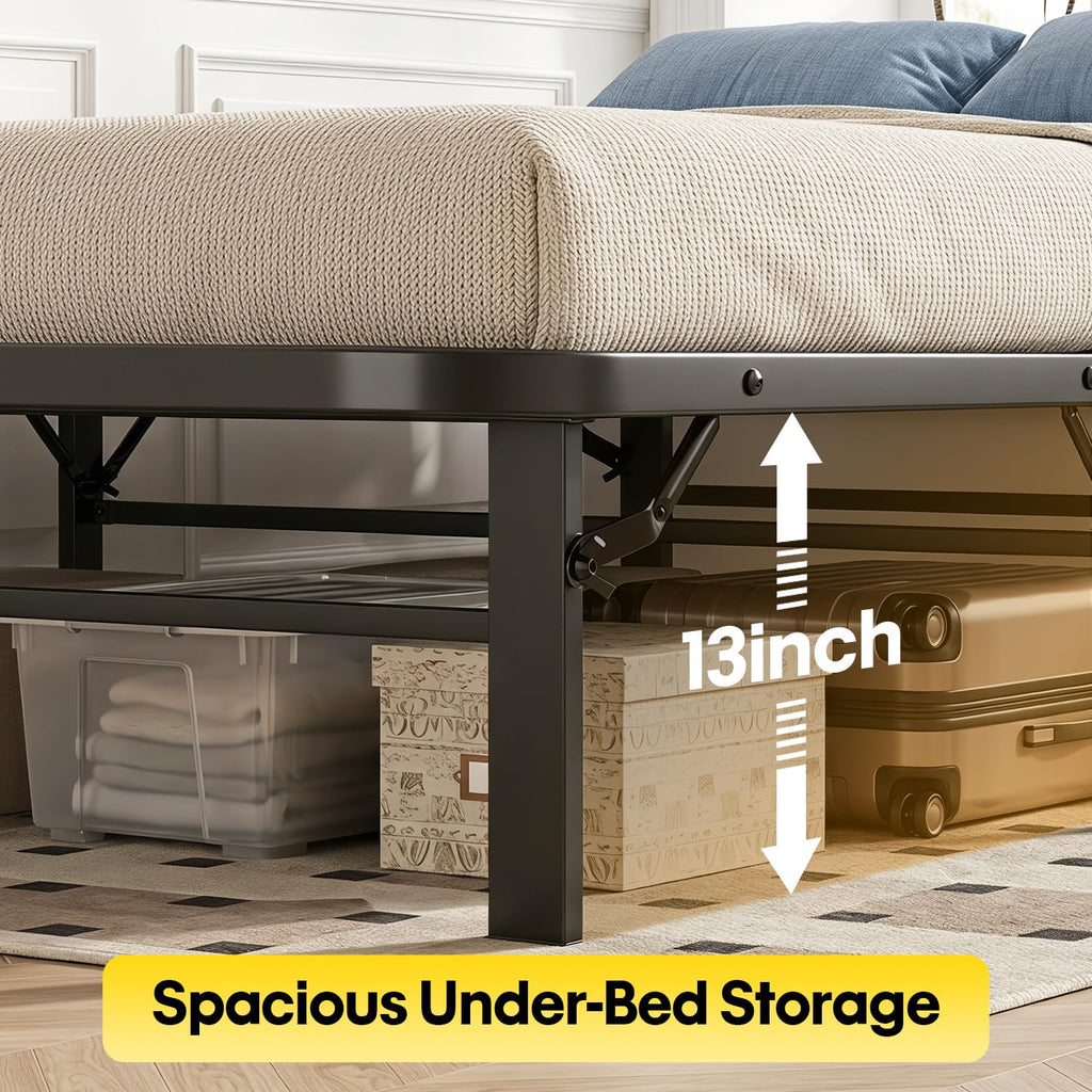 Twin Metal Bed Frame with 6 Legs V6999