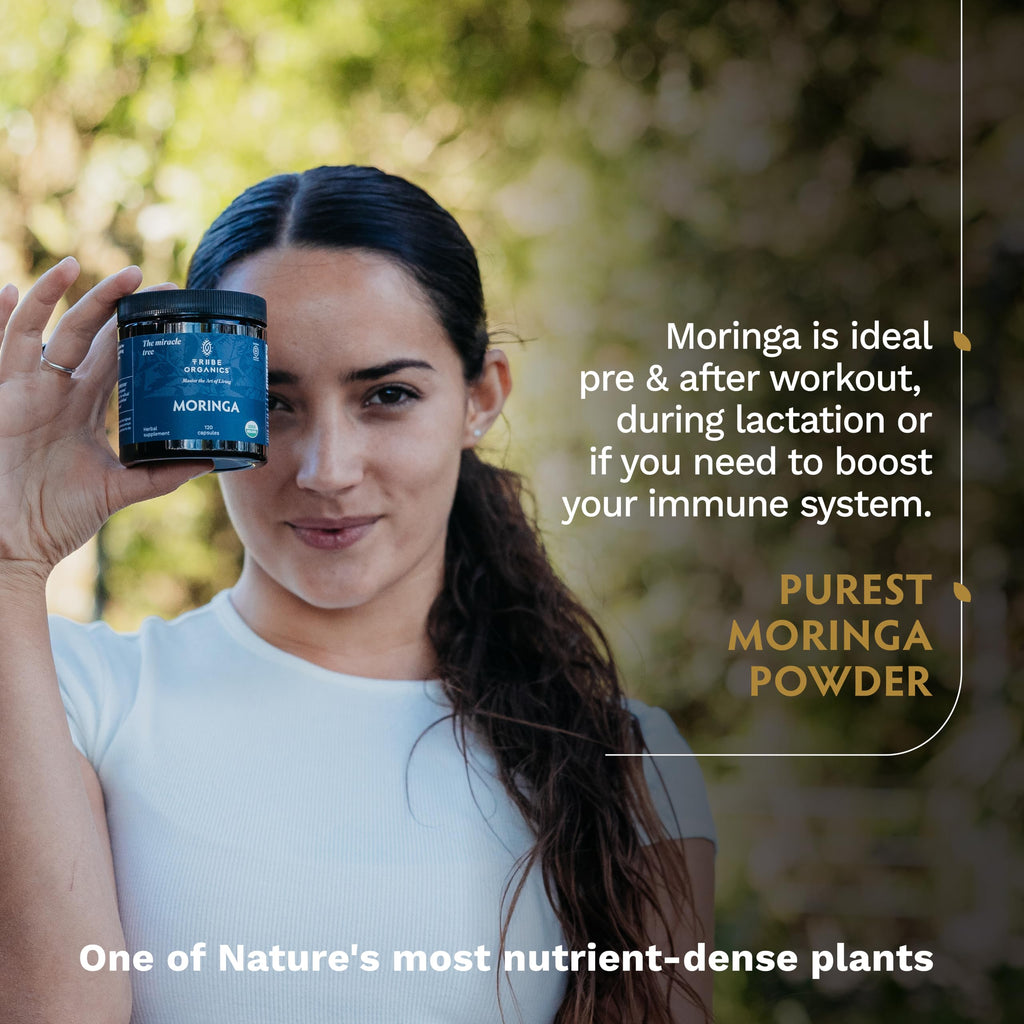 Organic Moringa Oleifera Powder 120 Vegan Capsules D364117
