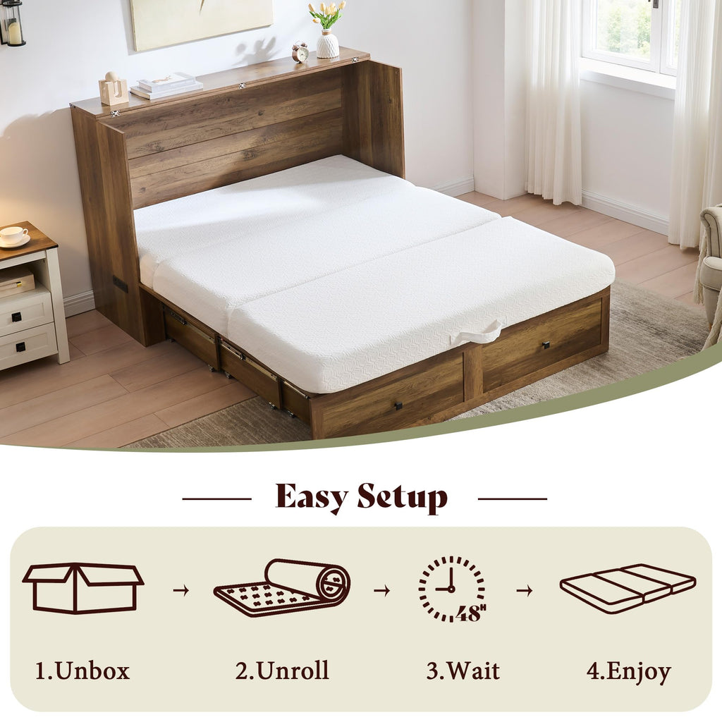 Queen Tri-Fold Memory Foam Mattress I26492