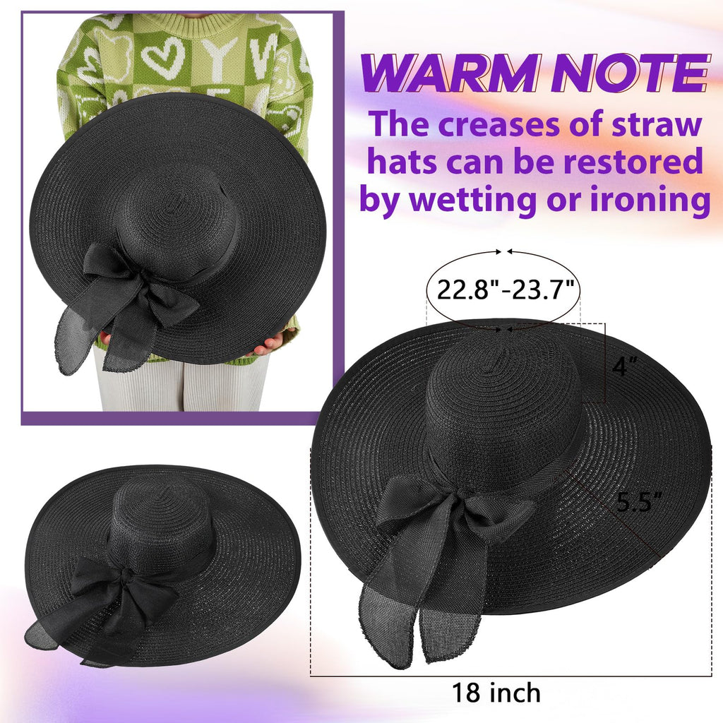 30 Pcs Women's Wide Brim Straw Sun Hat D46491