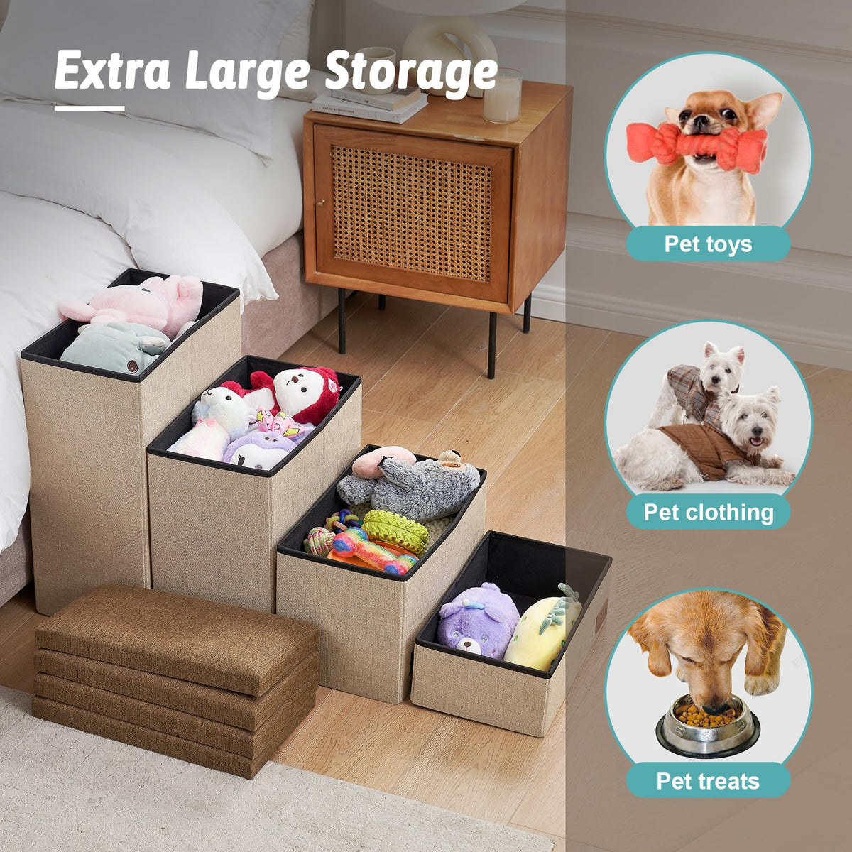 Dog Stairs with Storage, 4-Step K3260
