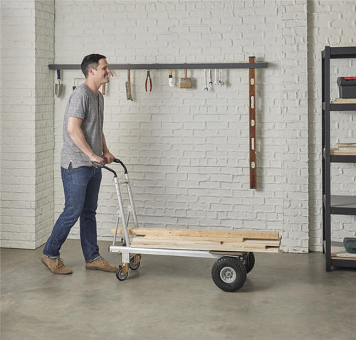 3-in-1 Folding Hand Truck Cart with Flat-Free Wheels Y824