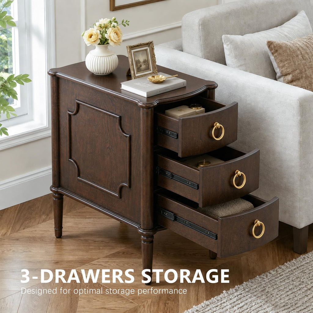 Narrow Wood Nightstands Set of 2 N68261