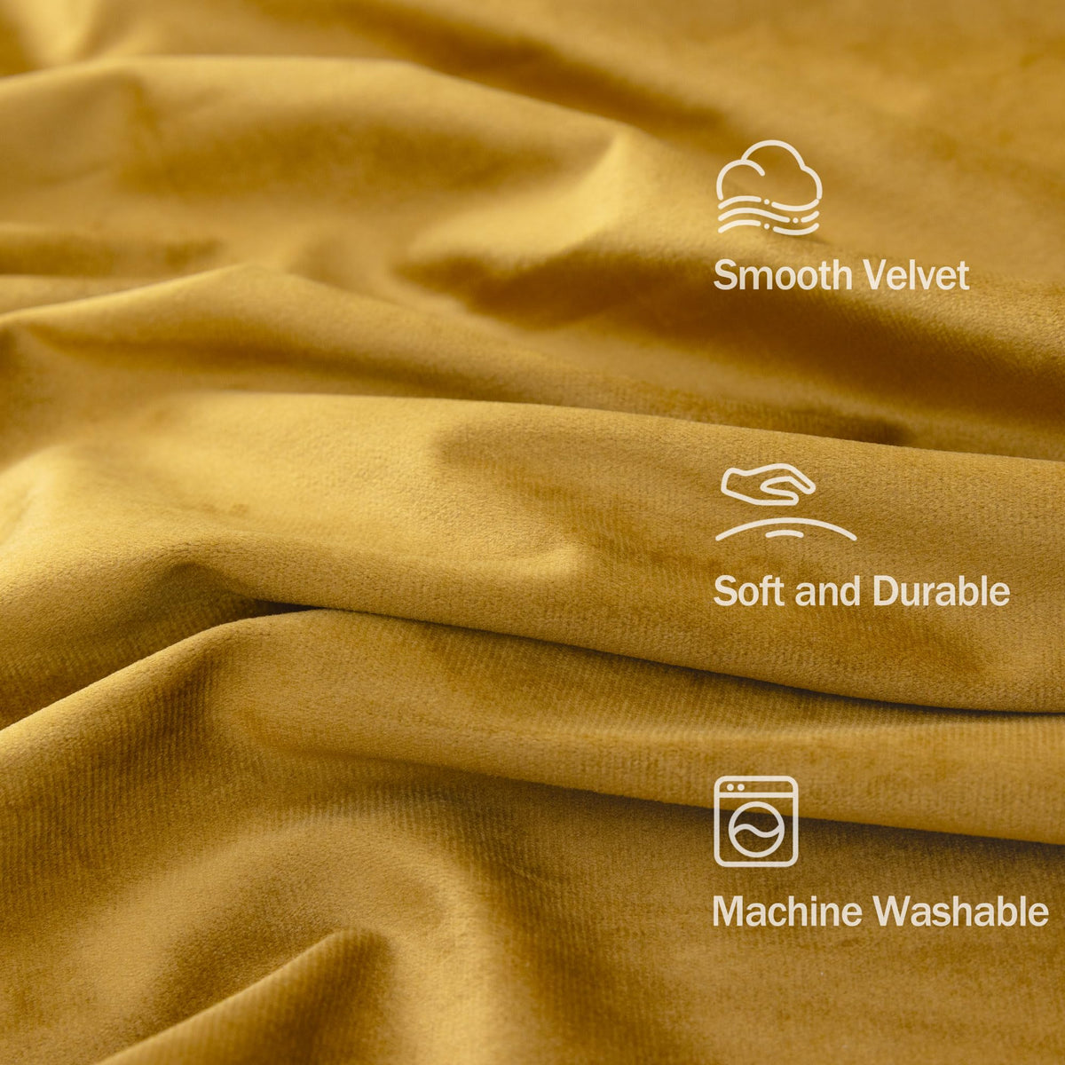 Mustard Yellow Gold Velvet Curtain 84 Inch 2 Panel T34014