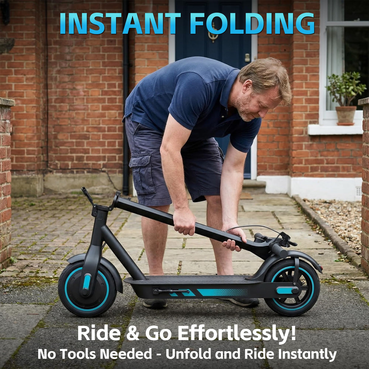 Red 500W Folding Electric Scooter J729397