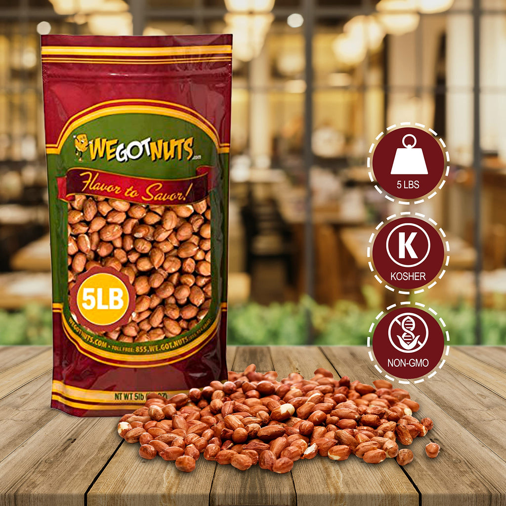 Red Skin Peanuts Unsalted 5LB Bag Q5606