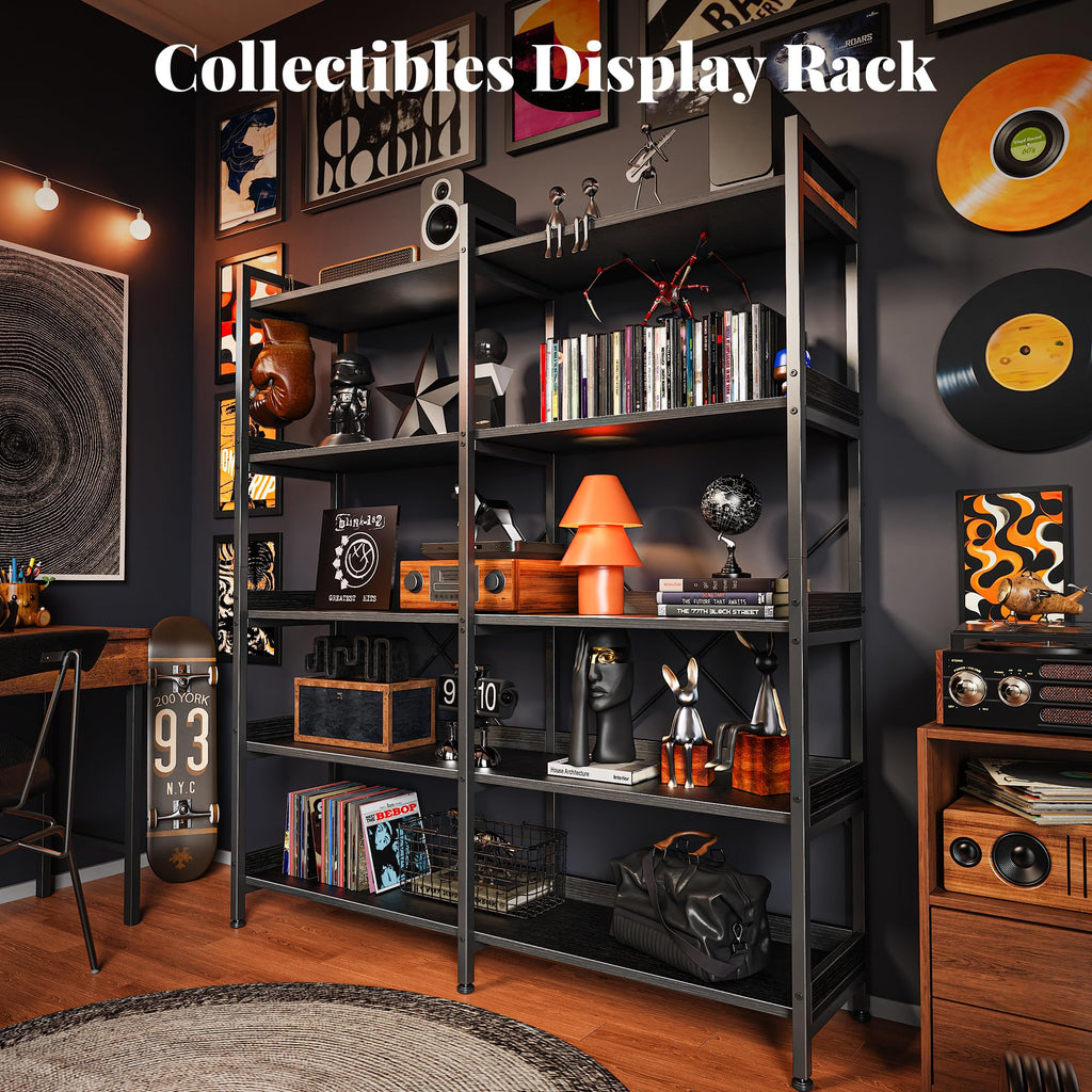 5 Tier Bookshelf with 10 Open Shelves U50430