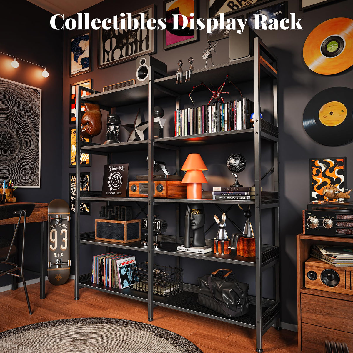 5 Tier Bookshelf with 10 Open Shelves U50430