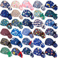 30 Pcs Scrub Caps with Buttons and Ribbon B68096