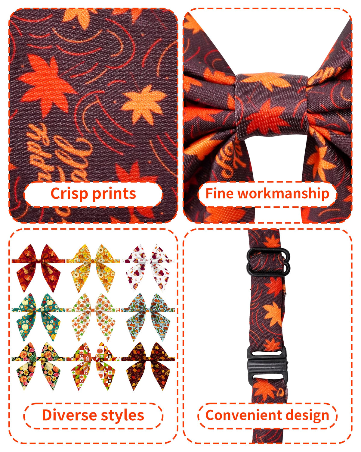 50 Pack Dog Bowties D606