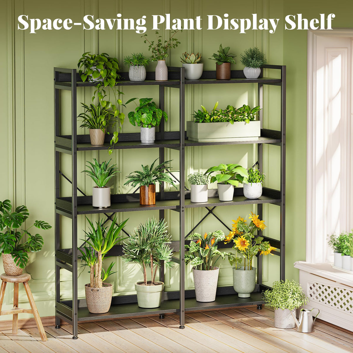 5 Tier Bookshelf with 10 Open Shelves U50430