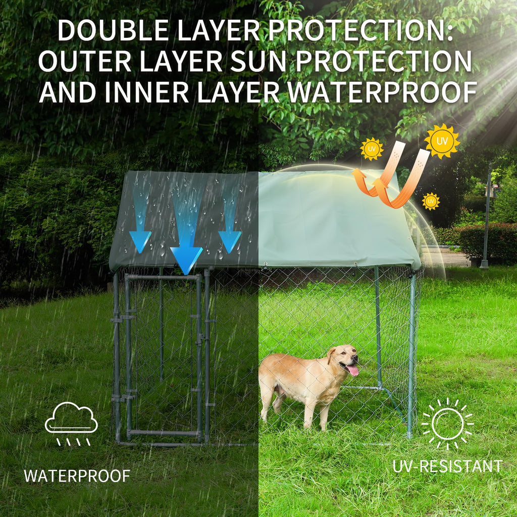80"x80"x70" Outdoor Dog Kennel U2765